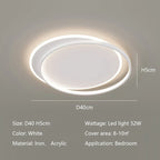 Modern Round LED Ceiling Lamp for Bedroom, Living Room, Study - Dimmable Circle Light Fixtures