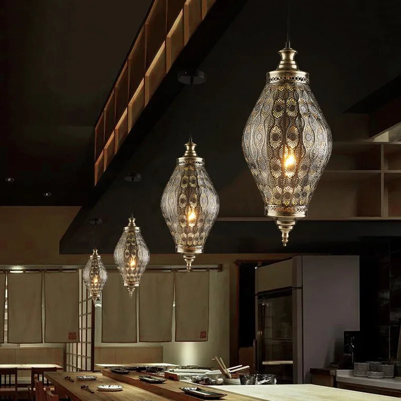 Turkish Pendant Lamp: LED Morocco Lighting for Restaurant, Bar, and Hallway