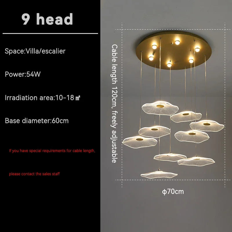 Modern Duplex Chandelier for Luxe Living and Sales Spaces
