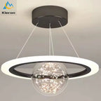 Saturn LED Chandelier: Nordic Modern Style for Bedroom, Study, Dining & Living Room