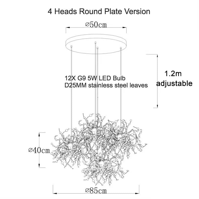 Modern Luxury Ceiling Chandelier for Home Interior Lighting