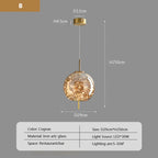 Modern Net Red Glass Bedside Chandelier with Luxury LED Lights