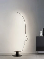 Modern Minimalist Human Face LED Floor Lamp for Living Room and Bedroom