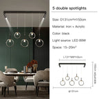 LED Dining Chandelier: Modern Pendant Light for Home Decor & Bar Counter