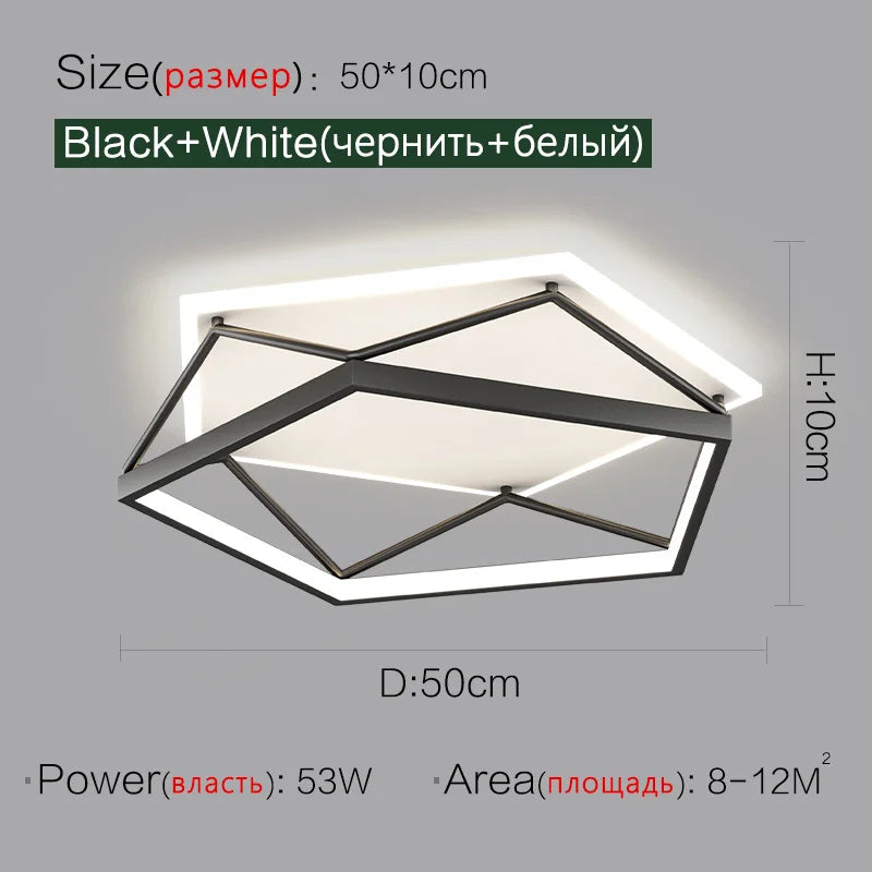 Nordic LED Geometric Ceiling Lamp for Modern Minimalist Home Decor by Afralia™