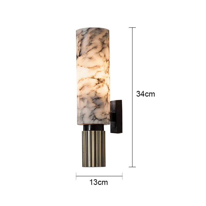 Marble Wall Lamp: Chinese Style Postmodern Minimalist Indoor Lighting