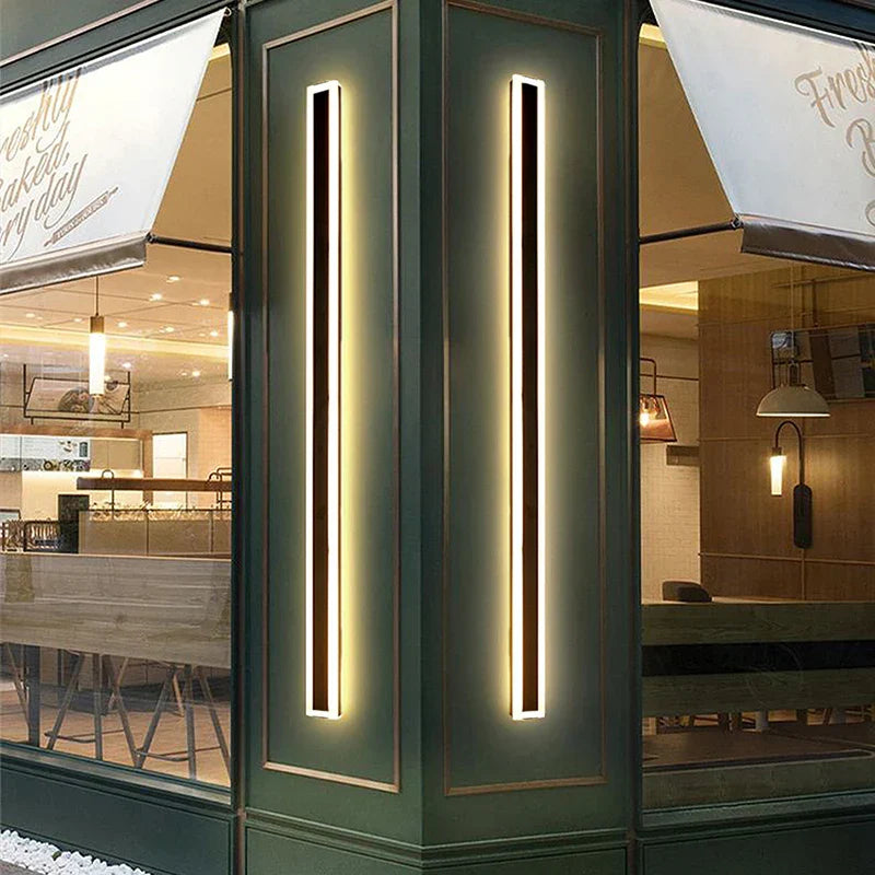 Outdoor LED Wall Lamp Weatherproof Aluminum Sconce Light, Dimmable Garden Porch Luminaire