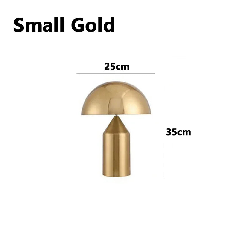 Golden Mushroom Crystal Ball Table Lamp Multicolored Creative Bedroom Decor