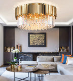 Modern Aluminum Circle LED Ceiling Chandelier for Bedroom Living Room Kitchen Fixtures