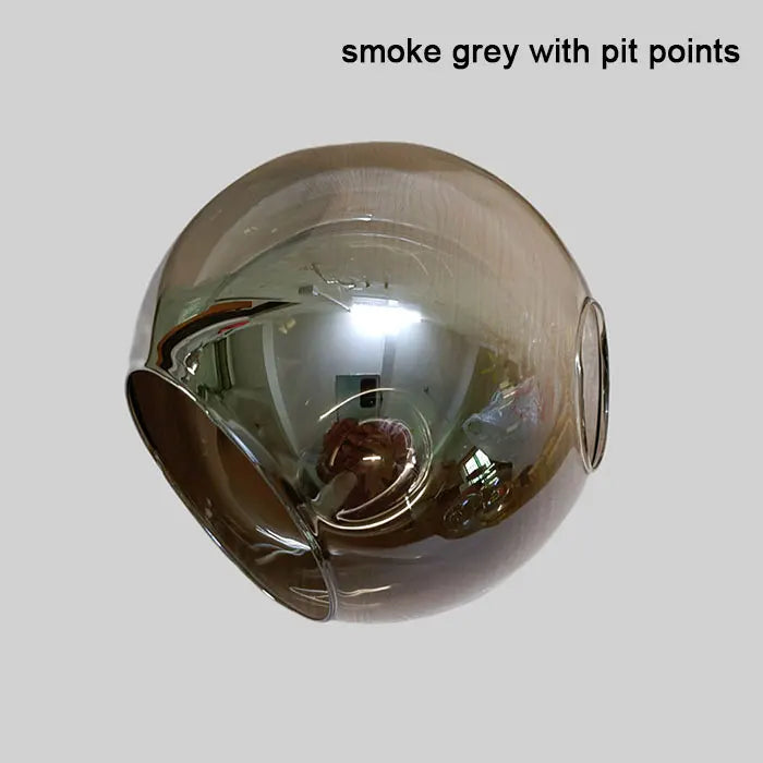 Side Opening Glass Shade Replacement for E27 Socket, D15cm, 45°C - Table Lamp Chandelier Cover