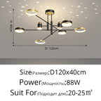 Modern LED Chandelier | Smart Remote Ceiling Pendant Light for Home Decor
