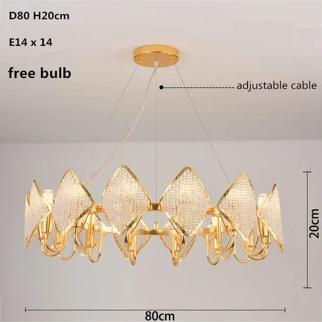 Crystal Chandelier Pendant Light: Elegant Modern Luxury for Living Room Decor