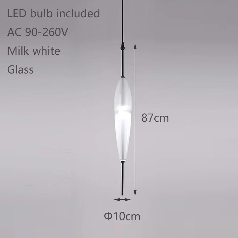 Night Flow Teardrop Glass Pendant Light in Blue - Italian Design Replica