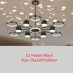 Modern Stars Chandelier Ring Light LED for Living Room Kids Room