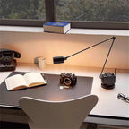 Lumina Adjustable Long Arm Floor Lamp - Industrial Design for Reading and Study Room
