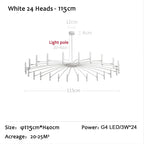 LED Ceiling Chandelier Nordic Living Dining Room Bedroom Lighting Fixture
