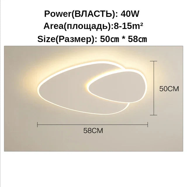 Modern Minimalist Ceiling Light with Remote Control for Living Room Dining Room