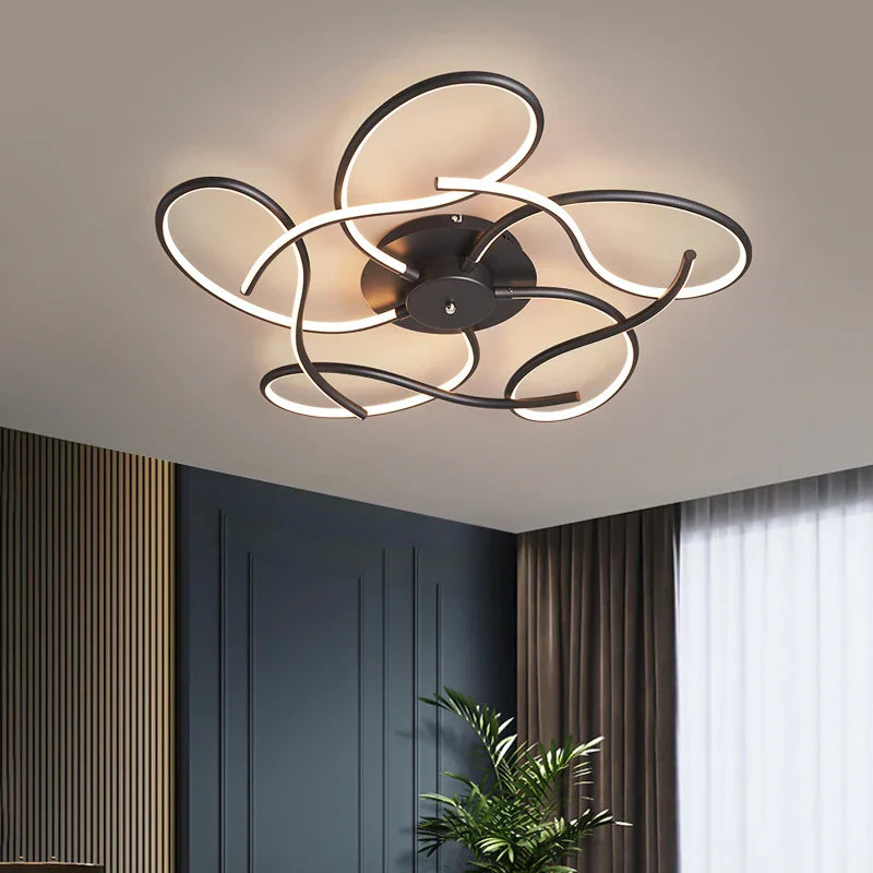 Modern LED Chandelier for Smart Home Alexa, Living Room and Bedroom Décor