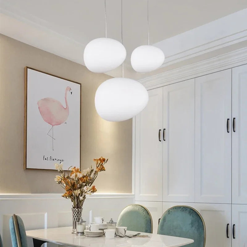 Gregg Glass Pendant Light: Stylish LED Hanging Lamp for Dining Kitchen LOFT.