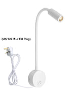 Adjustable Indoor LED Wall Lamp Spotlight Fixture, Aluminum, Rotatable 350°