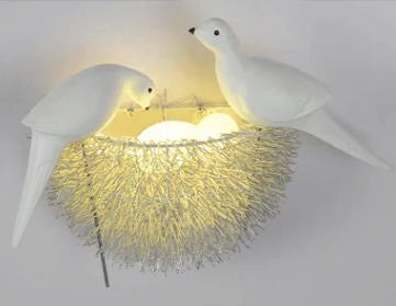 Bird Nest LED Wall Lamp for Children's Bedroom and Home Decor