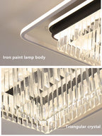 Crystal Industrial Pendant Lamps Set for Modern Living Room Bedroom Kitchen Decor