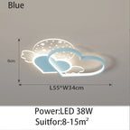 Love Ceiling Lamp: Modern Adjustable LED Chandelier for Boys & Girls Room