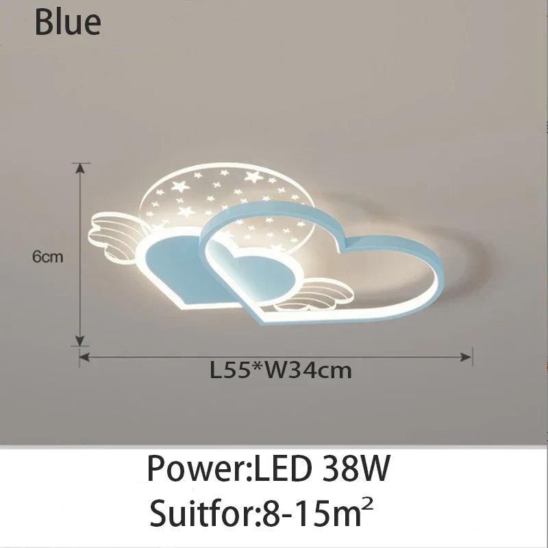 Love Ceiling Lamp: Modern Adjustable LED Chandelier for Boys & Girls Room