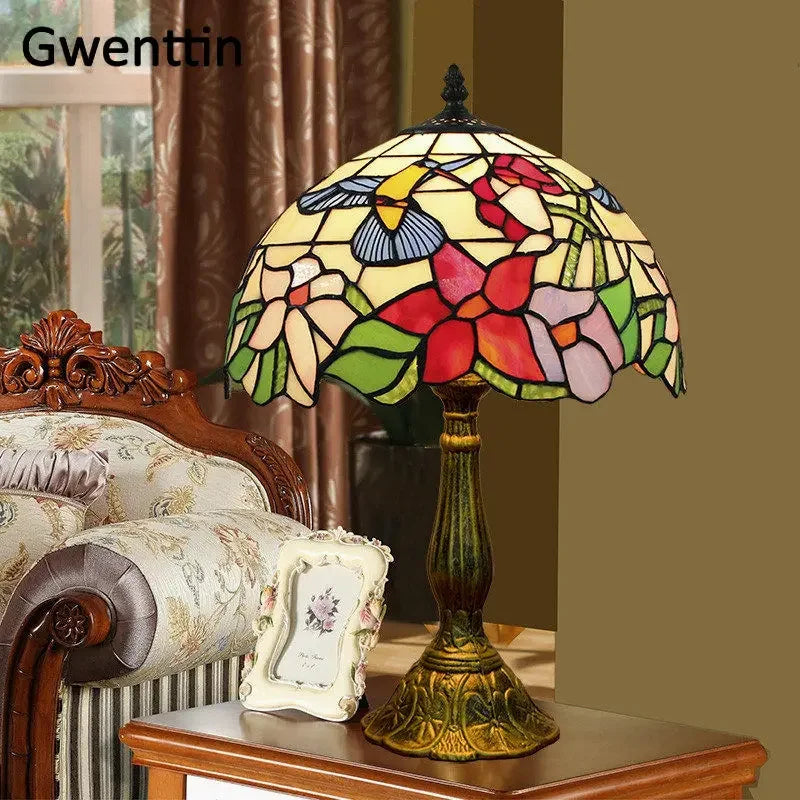 Tiffany Style Stained Glass Led Table Lamp