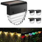 Solar Fence Lights: Waterproof Outdoor Deck Pathway Stairs Lighting for Yard & Patio