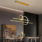 Gold Black Dimmable LED Chandelier for Dining Room Kitchen Bar Lighting