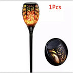 Solar Flame Torch Lights - Waterproof Outdoor Garden Decoration - 5 Color Options