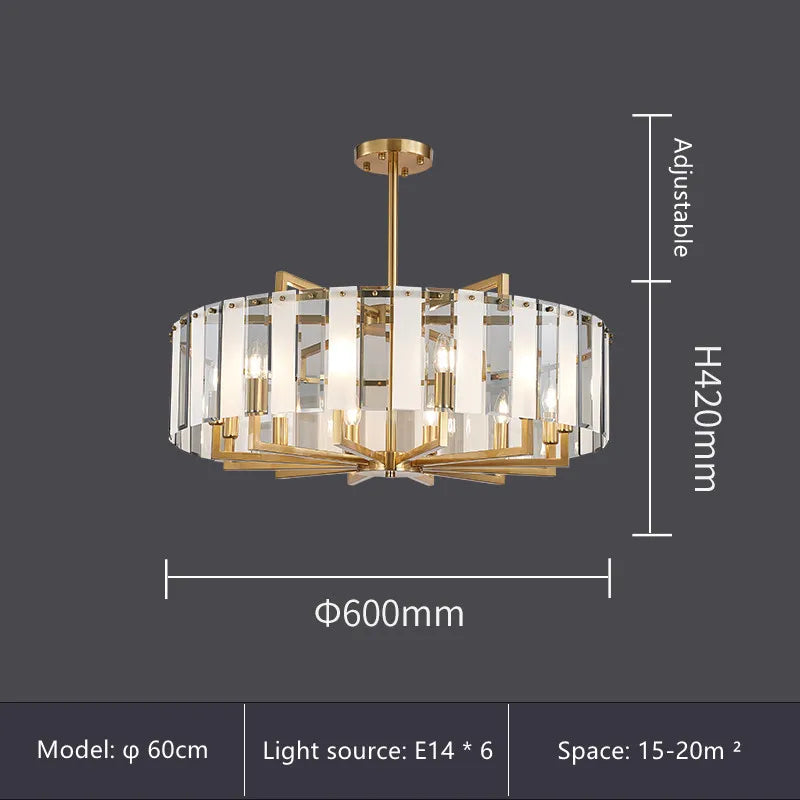 Luxury Water Ripple Glass Chandelier - LED Lighting Fixture for Home Decor