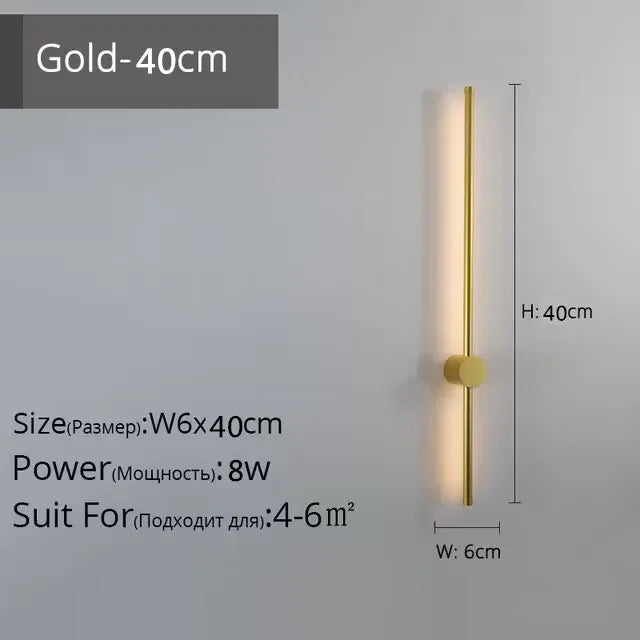 LED Strip Wall Lamp for Creative Staircase Aisle Background Wall Lights