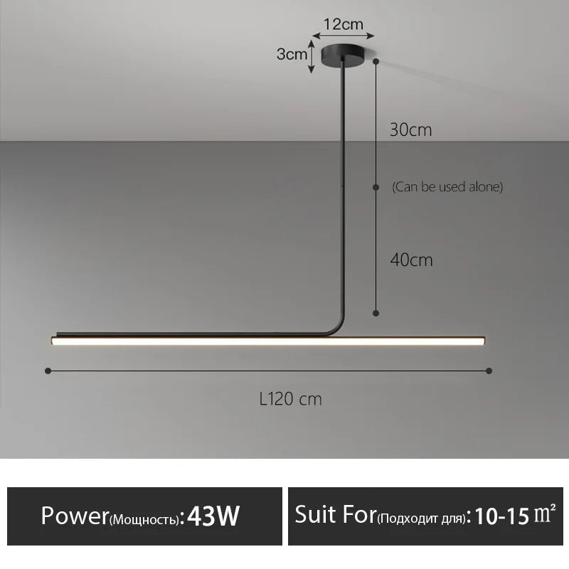 Modern LED Chandelier Dining Room Study Bar Table Lamp