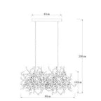 Stainless Steel Chandelier Pendant Lamp LED Dining Table Lighting Fixture