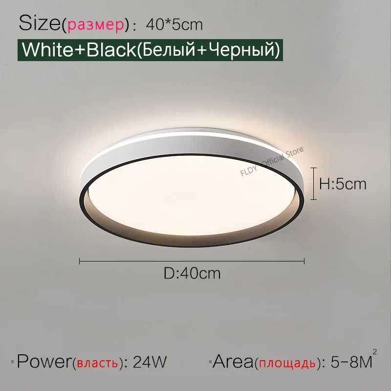LED Ceiling Lamp: Simple Modern Round Study Bedroom Balcony Light