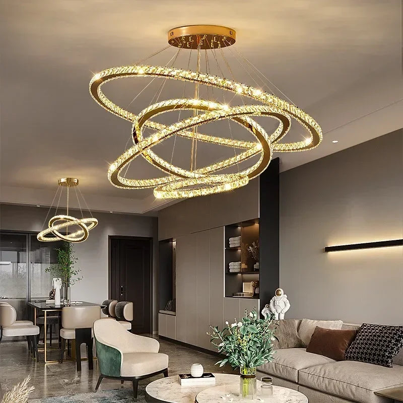 Crystal Ceiling Pendant Light Chandelier Modern Living Room Bedroom Decor