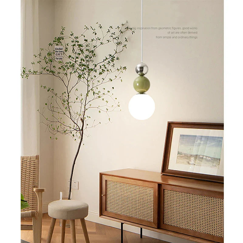 Cream Style Modern Minimalist Nordic Pendant Light for Master Bedroom