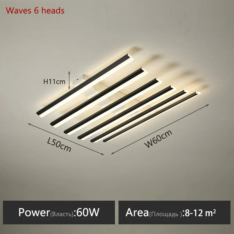 Modern Linear Ceiling Wall LED Lamps for Home Interior Decoration