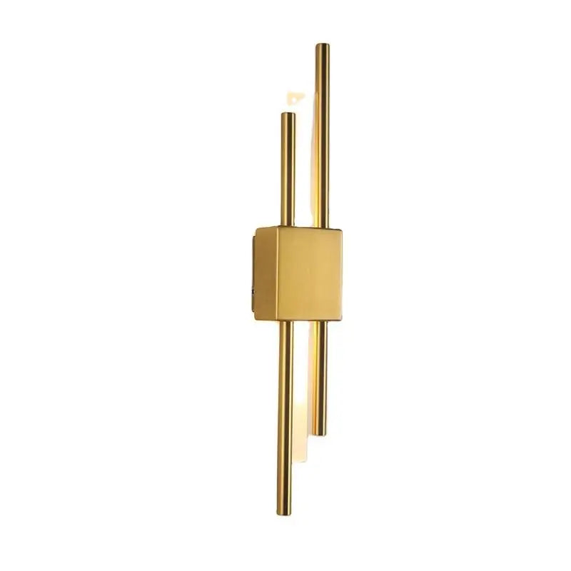 Art Deco Gold LED Wall Sconce with Marble Accent - Modern Bedroom & Living Room Lighting