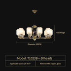 Chinese Jade Chandelier | Modern Duplex Villa Lighting