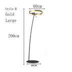 Nordic Ring LED Floor Lamp - Modern Loft Standing Light for Home Decor