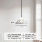 Nordic Glass Pendant Light LED Multihead Smoke Grey Hanging Lamp