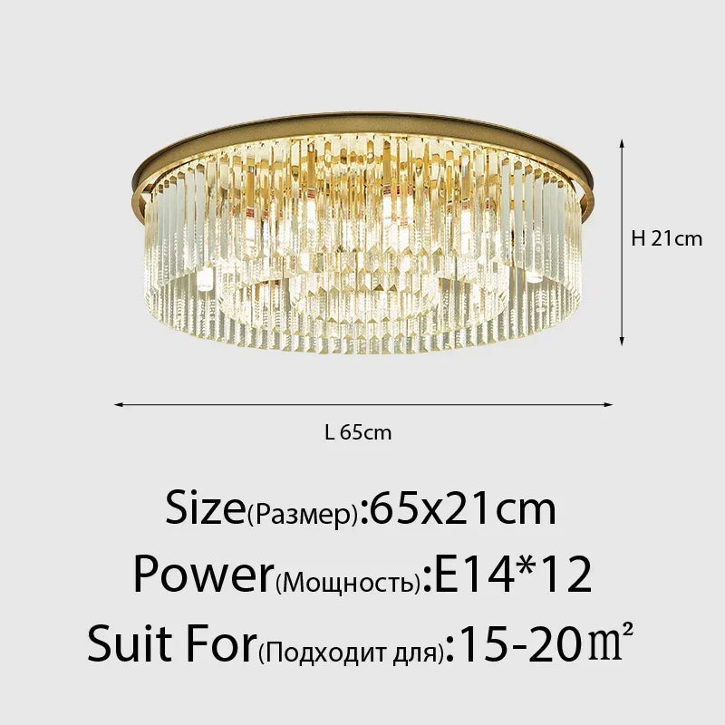 Crystal Ceiling Chandelier: Modern Industrial Retro Vintage Hanging Light for Living Dining Room