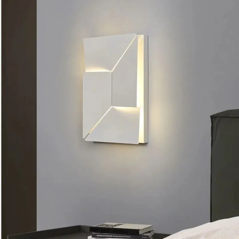 Nordic White LED Wall Lamp - Modern Simple Interior Bedside Lighting