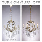 Crystal LED Chandelier for Kitchen Dining Living Bedroom Room