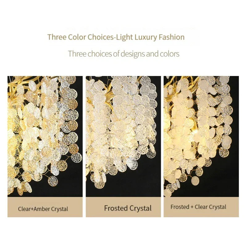 Crystal LED Chandelier: Luxury Pendant Lamp for Home Decor
