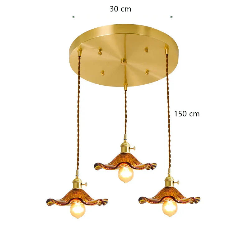 Lotus Leaf Pendant Lights: Modern Nordic Glass Pendant Lamp for Bedroom, Dining Room, Kitchen