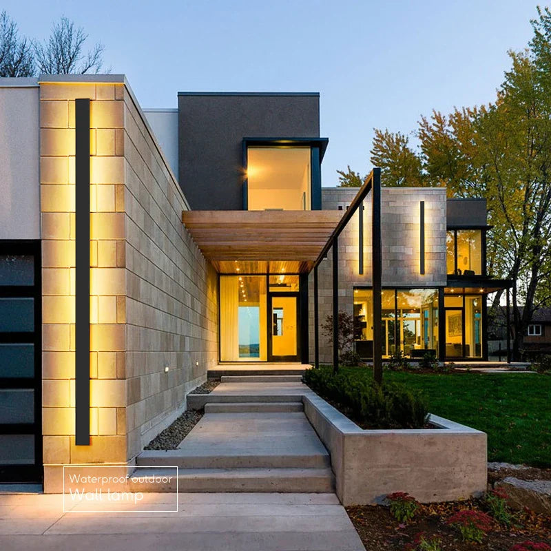 Outdoor Wall Lamp LED Aluminum Light Garden Sconce IP65 Waterproof Long Wall Lamp